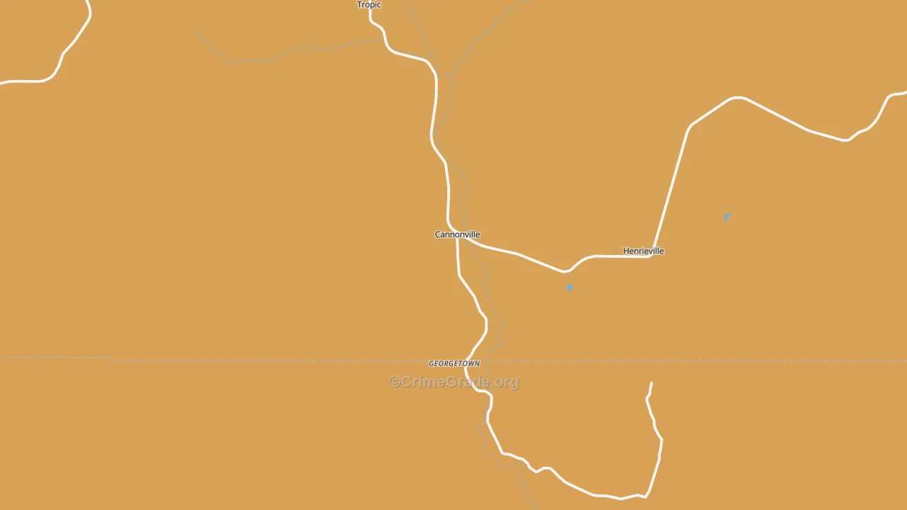 Cannonville, UT Map of Theft Rates