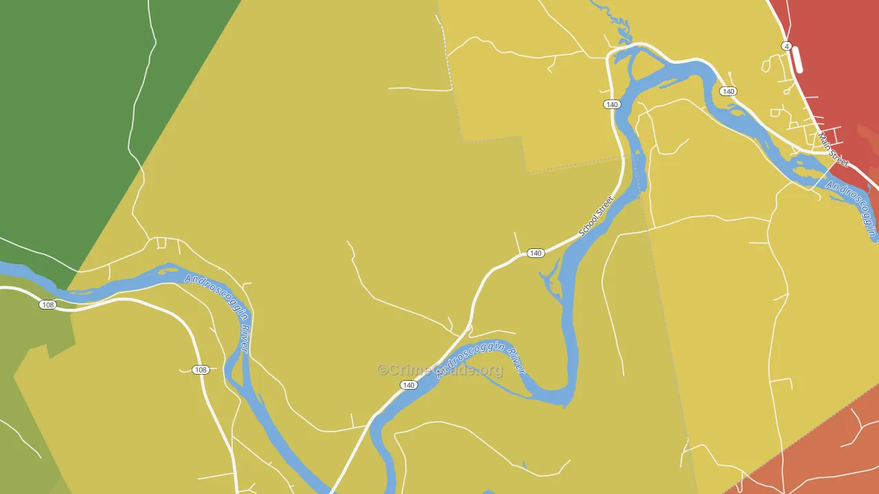 Canton Point, ME Map of Theft Rates