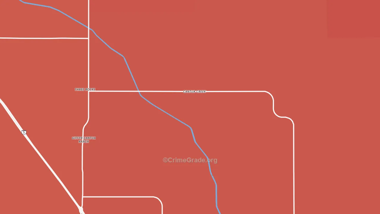 Cantua Creek, CA Map of Theft Rates