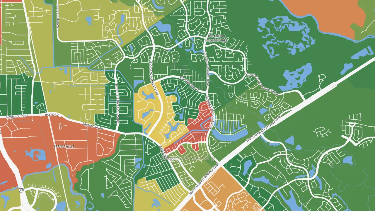 Canyon Lakes at Legends Ranch, Spring, TX Map of Theft Rates