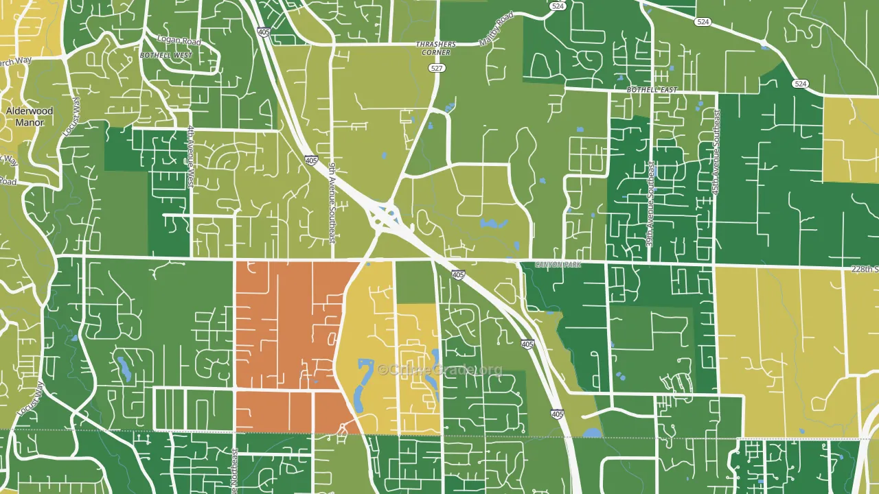 Canyon Park, Bothell, WA Map of Theft Rates