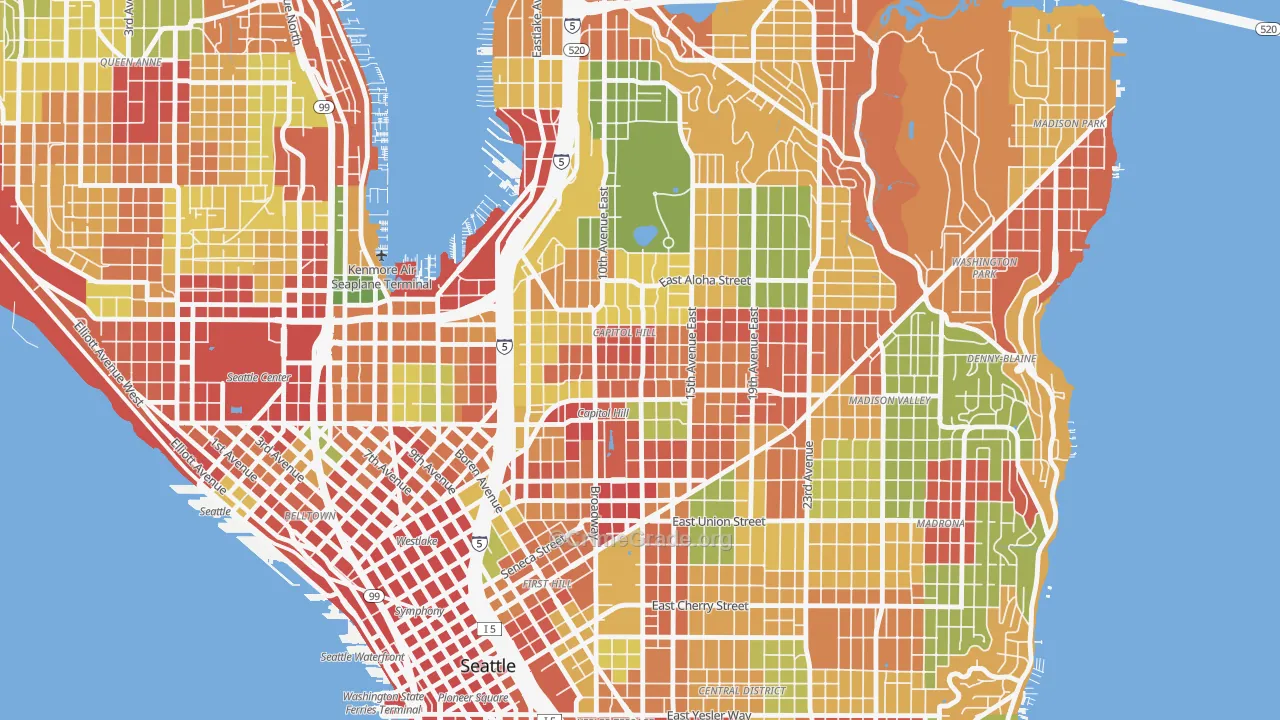 Capitol Hill, Seattle, WA Map of Theft Rates