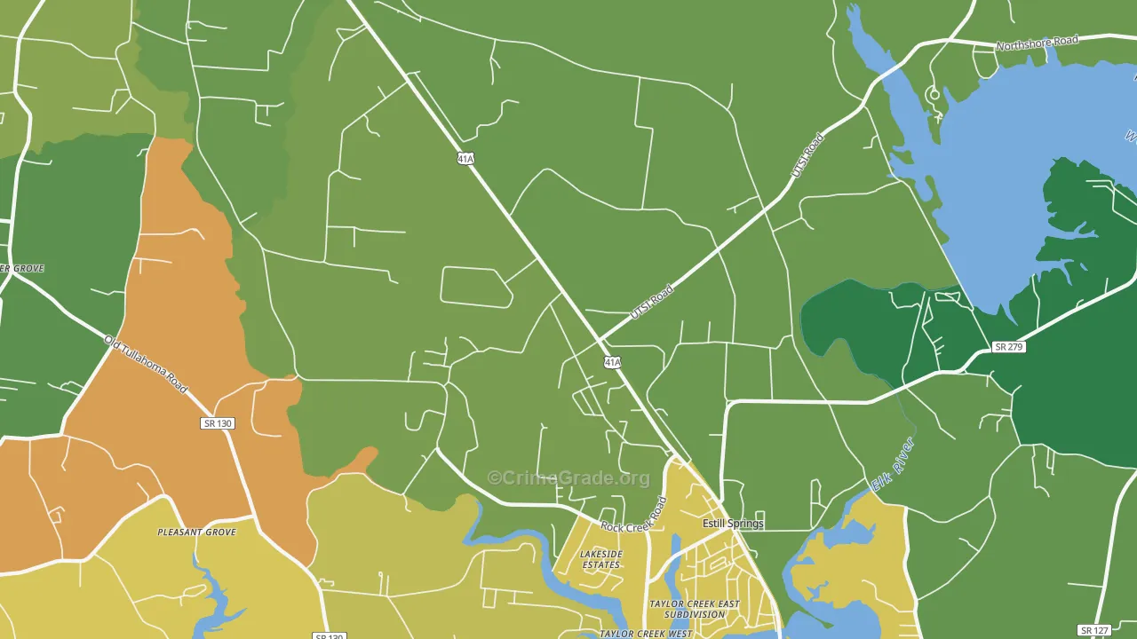 Capitol Hill, TN Map of Theft Rates