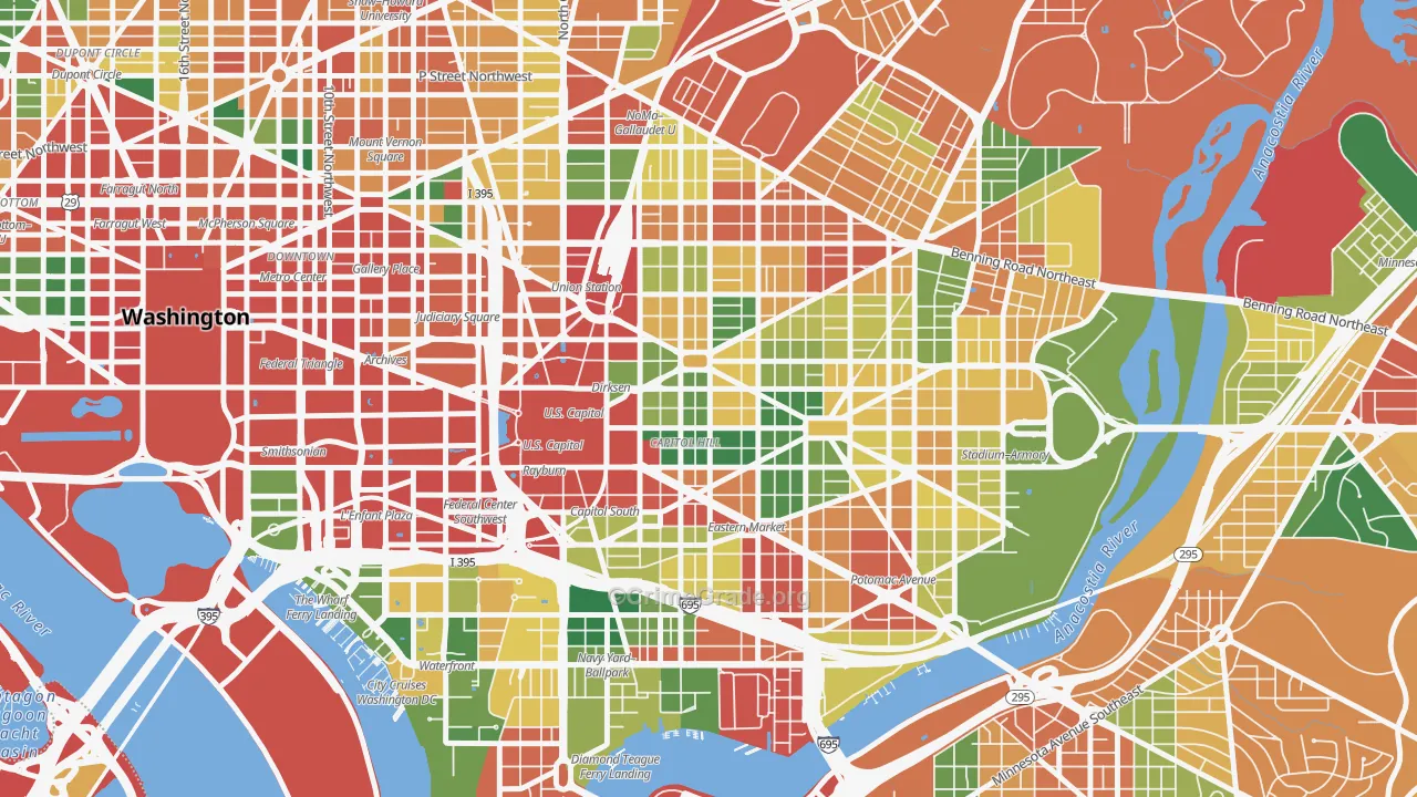 Capitol Hill, Washington, DC Map of Theft Rates