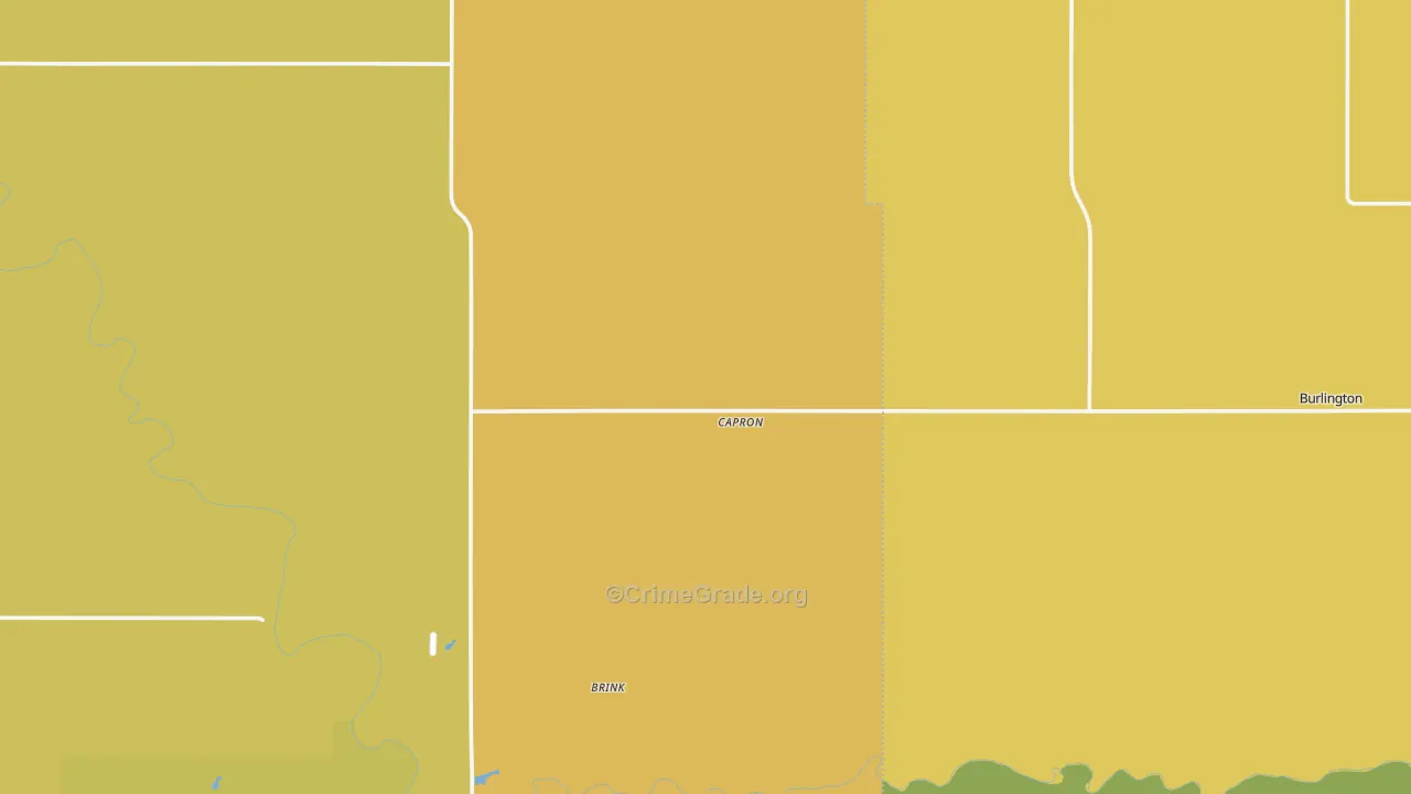 Capron, OK Map of Theft Rates
