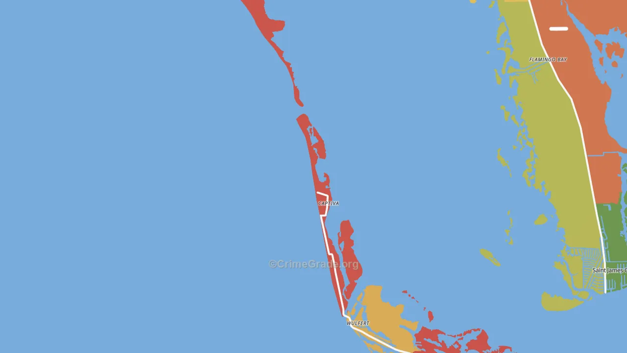 Captiva, FL Map of Theft Rates