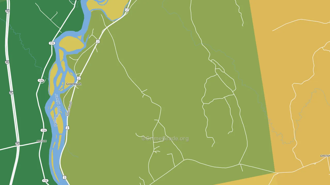 Cardville, ME Map of Theft Rates