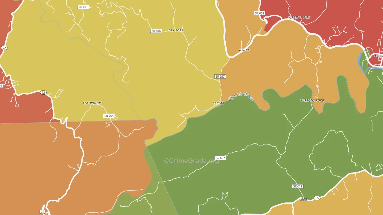 Carfax, VA Map of Theft Rates