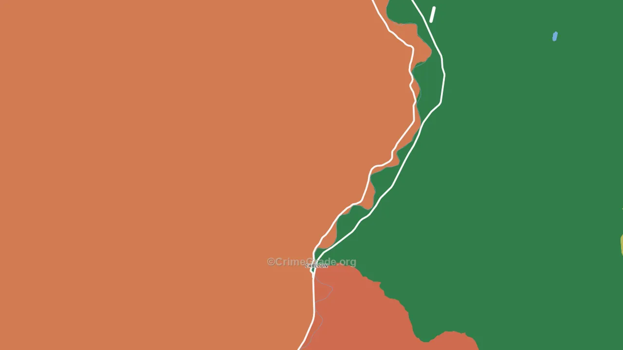 Carlton, WA Map of Theft Rates