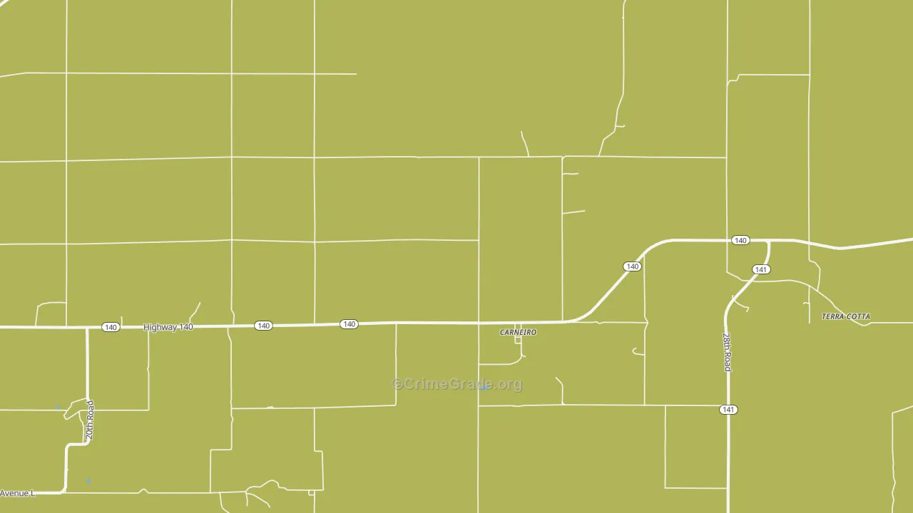 Carneiro, KS Map of Theft Rates