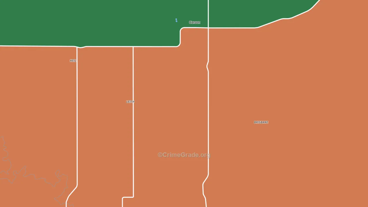 Carson, ND Map of Theft Rates