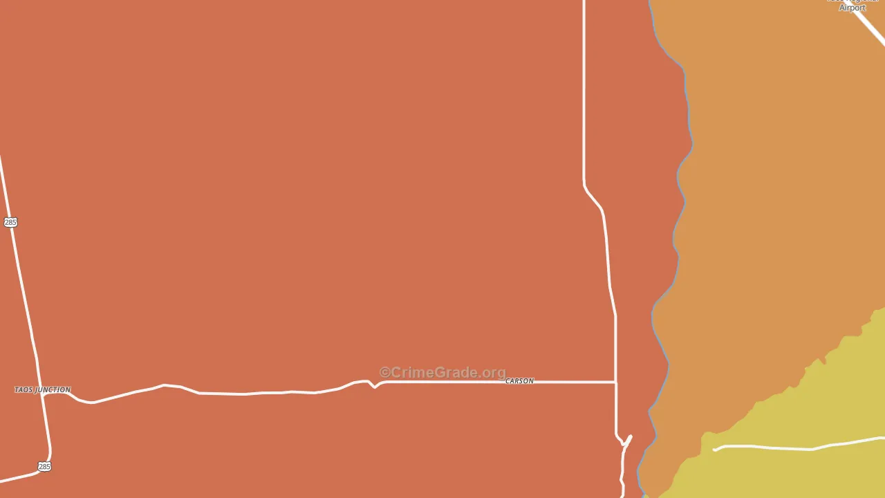 Carson, NM Map of Theft Rates