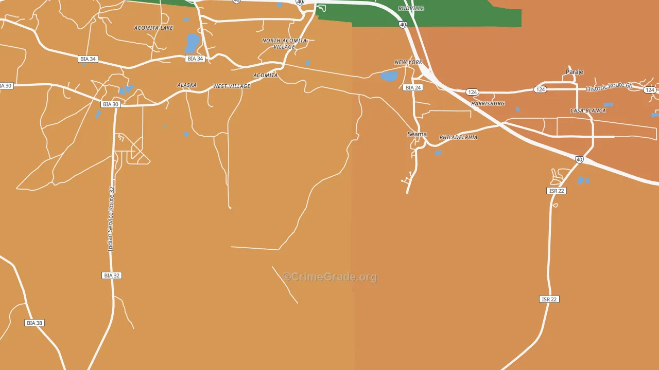 Casa Blanca, NM Map of Theft Rates