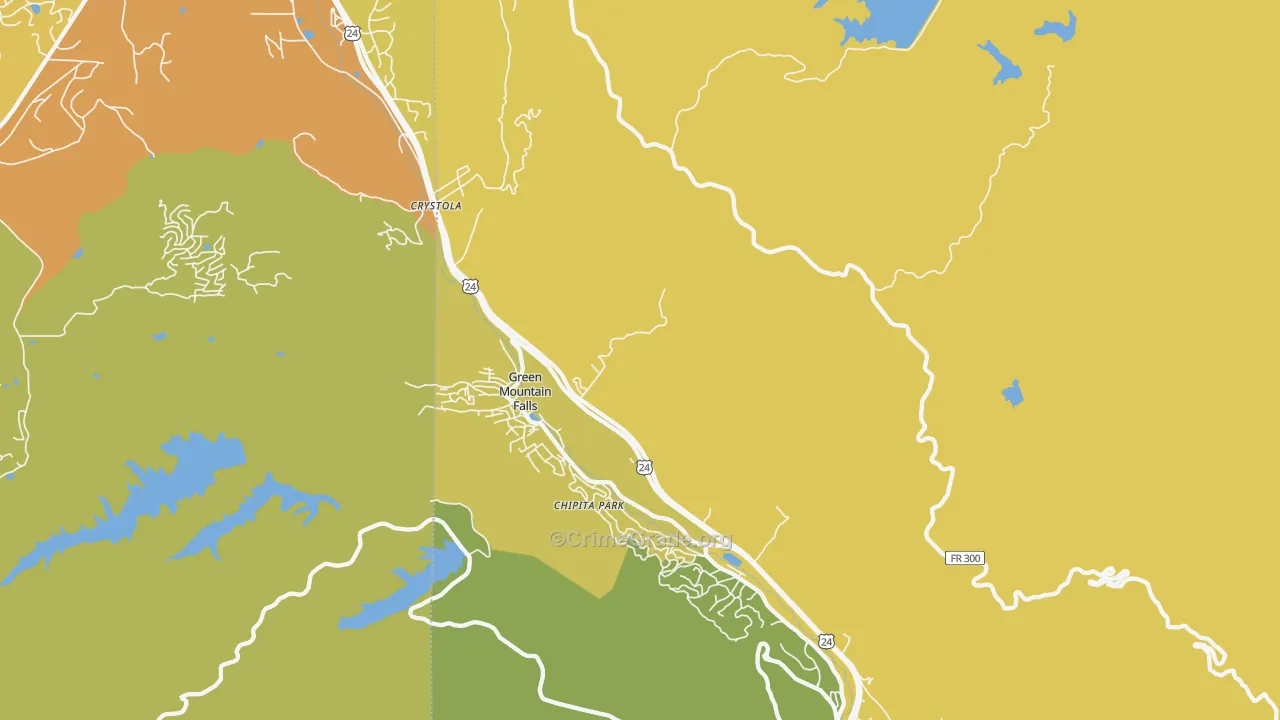 Cascade-Chipita Park, CO Map of Theft Rates
