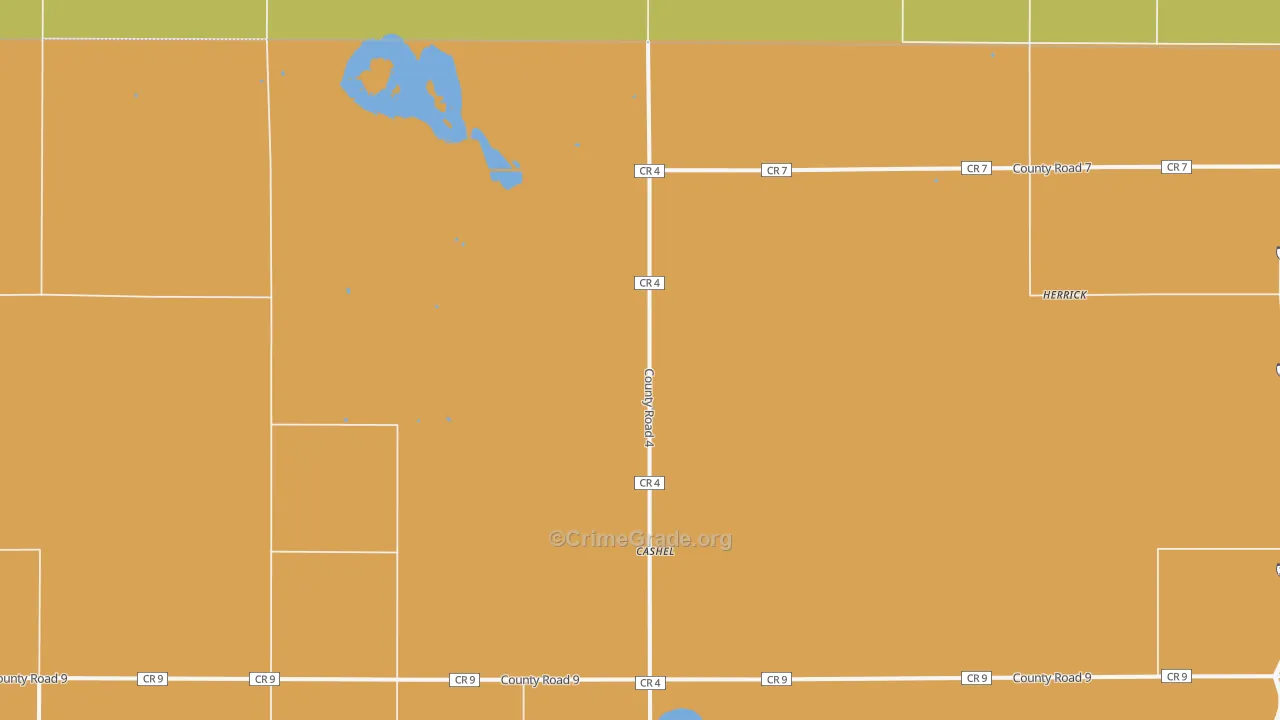 Cashel, ND Map of Theft Rates