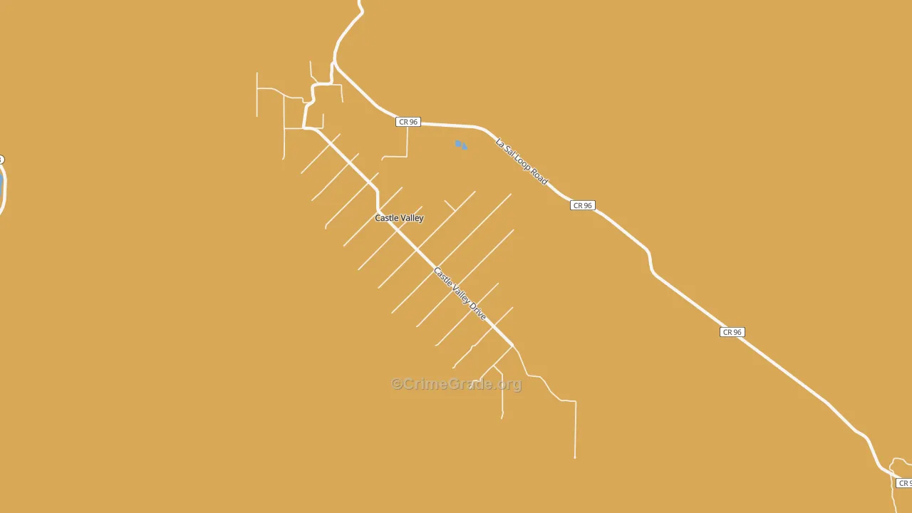 Castle Valley, UT Map of Theft Rates