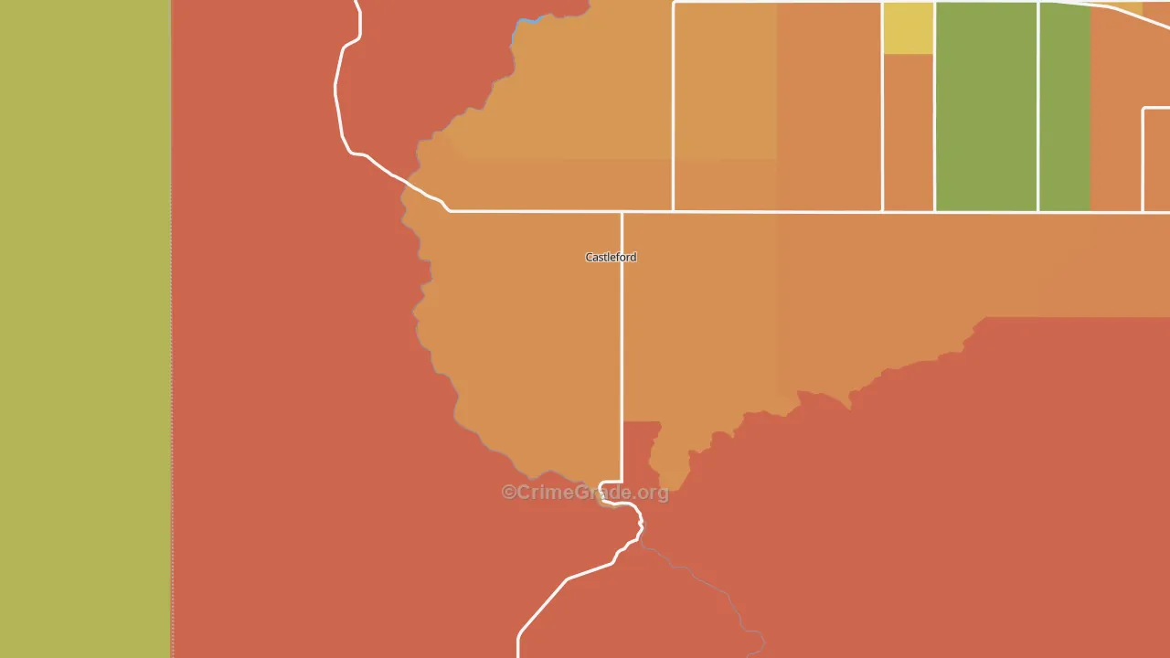 Castleford, ID Map of Theft Rates