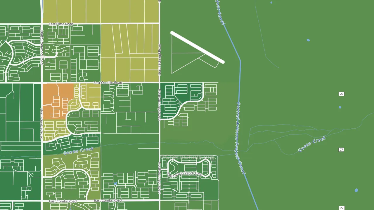 Castlegate, San Tan Valley, AZ Map of Theft Rates