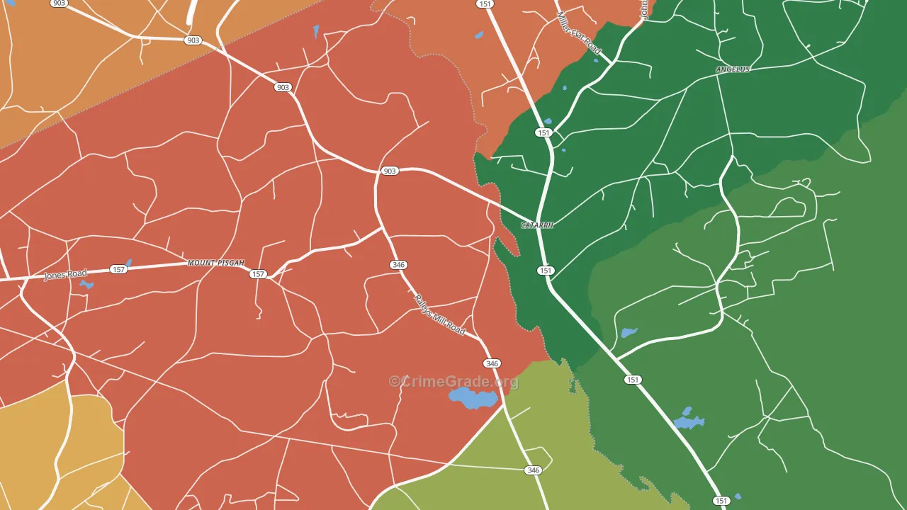 Catarrh, SC Map of Theft Rates