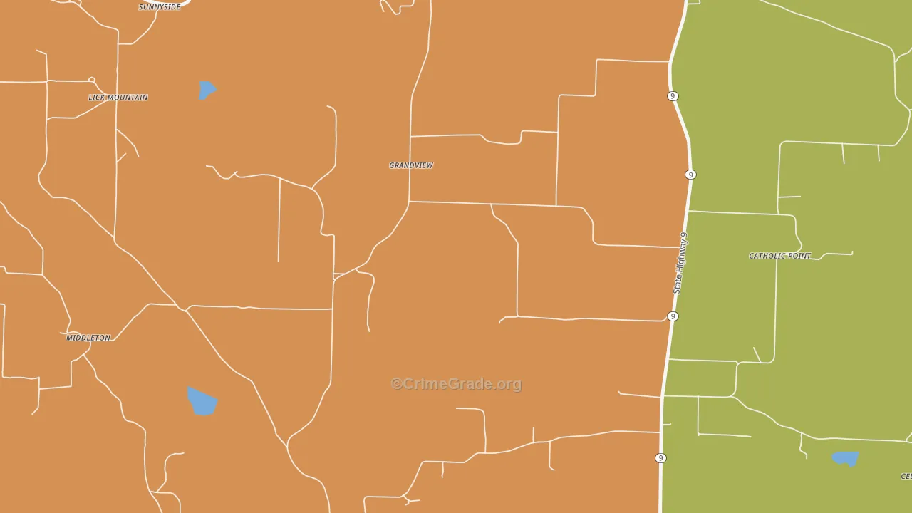 Catholic Point, AR Map of Theft Rates