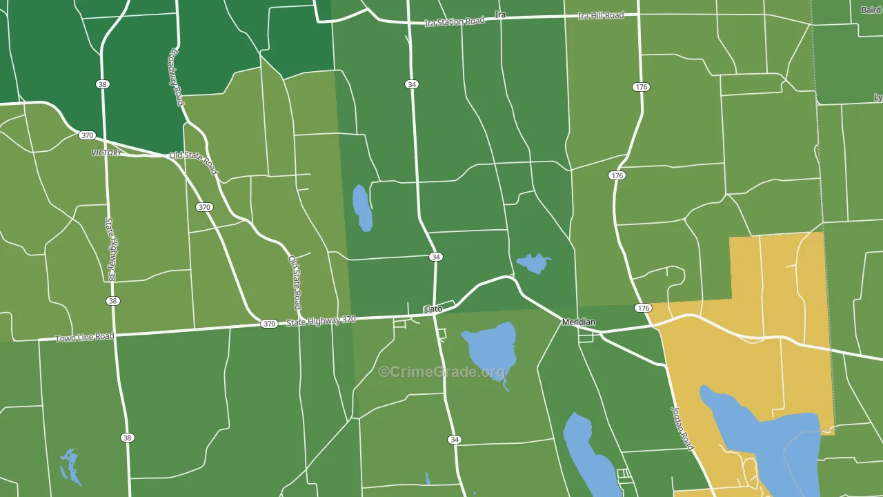 Cato, NY Map of Theft Rates