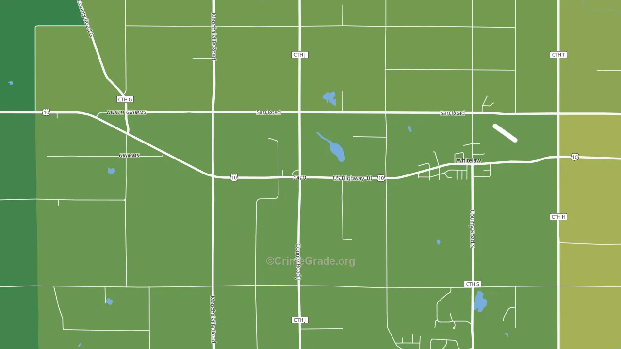 Cato, WI Map of Theft Rates