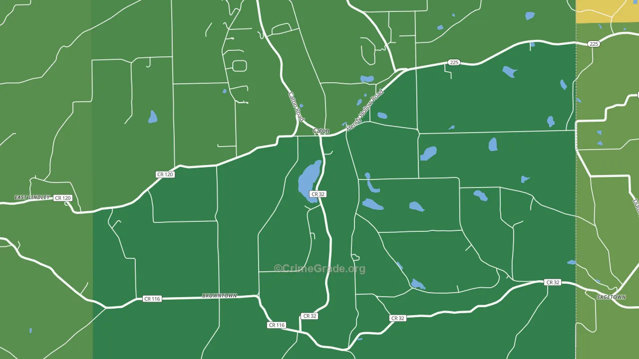 Caton, NY Map of Theft Rates