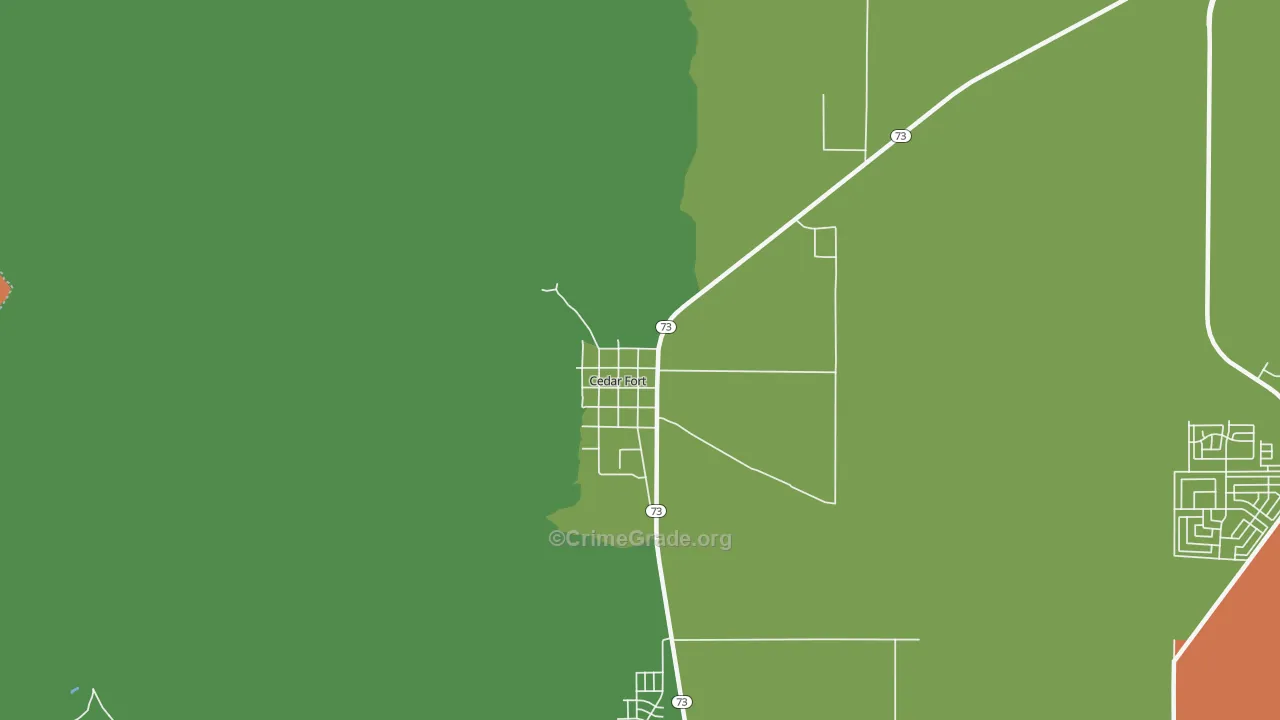 Cedar Fort, UT Map of Theft Rates