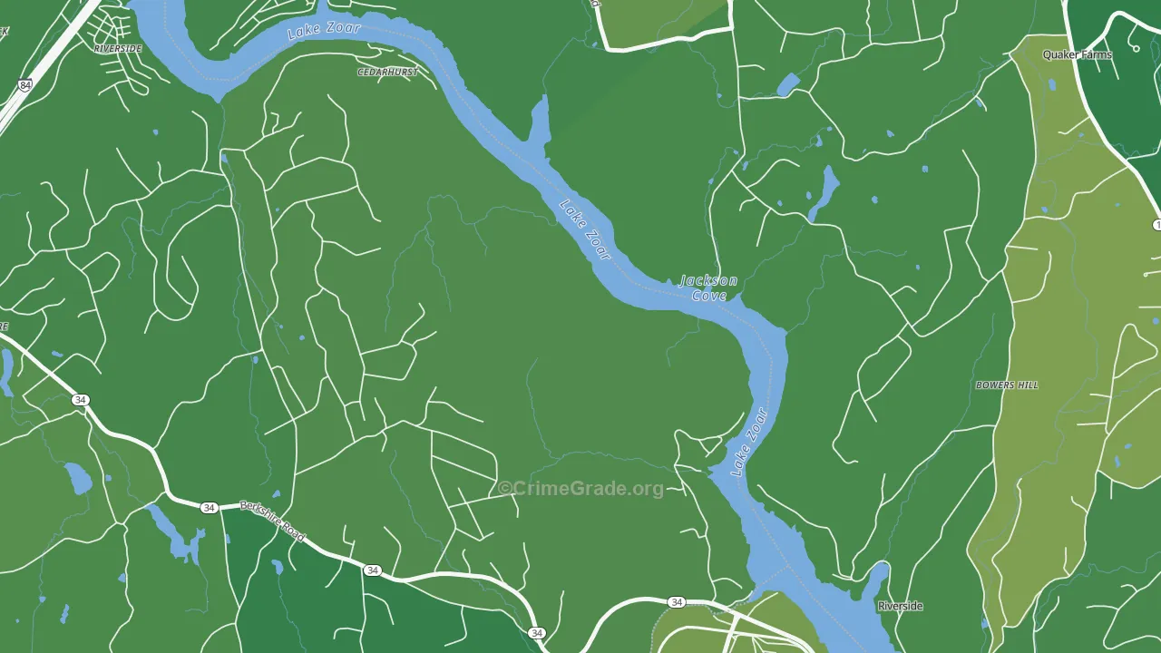 Cedarhurst, CT Map of Theft Rates