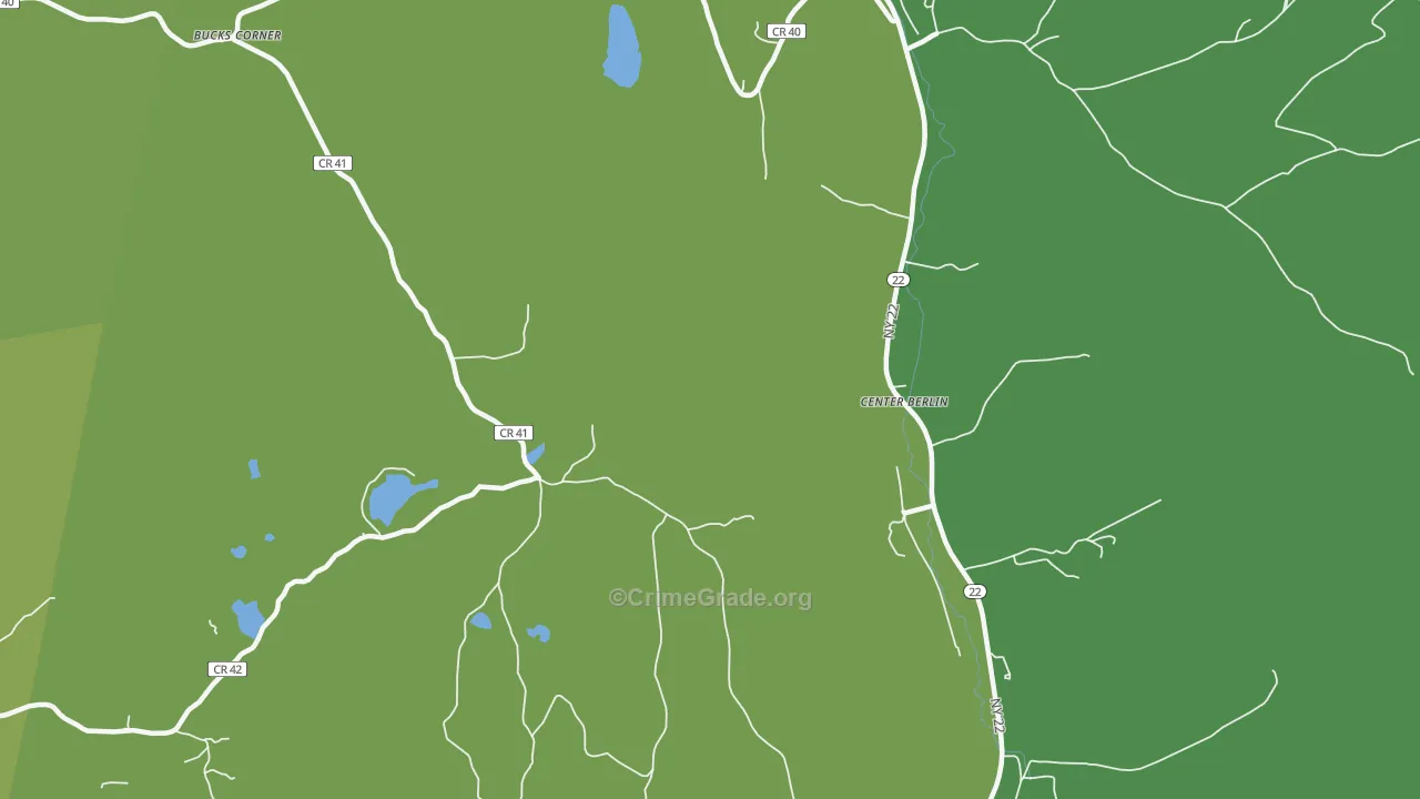 Center Berlin, NY Map of Theft Rates