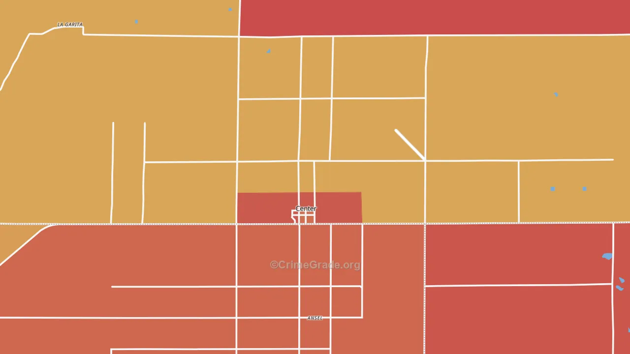 Center, CO Map of Theft Rates