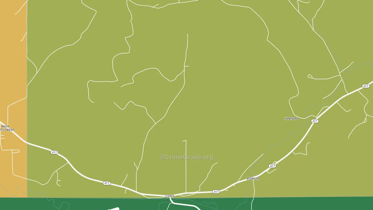 Ceres, NY Map of Theft Rates