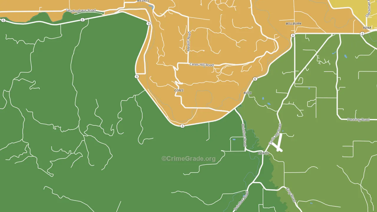 Ceres, WA Map of Theft Rates