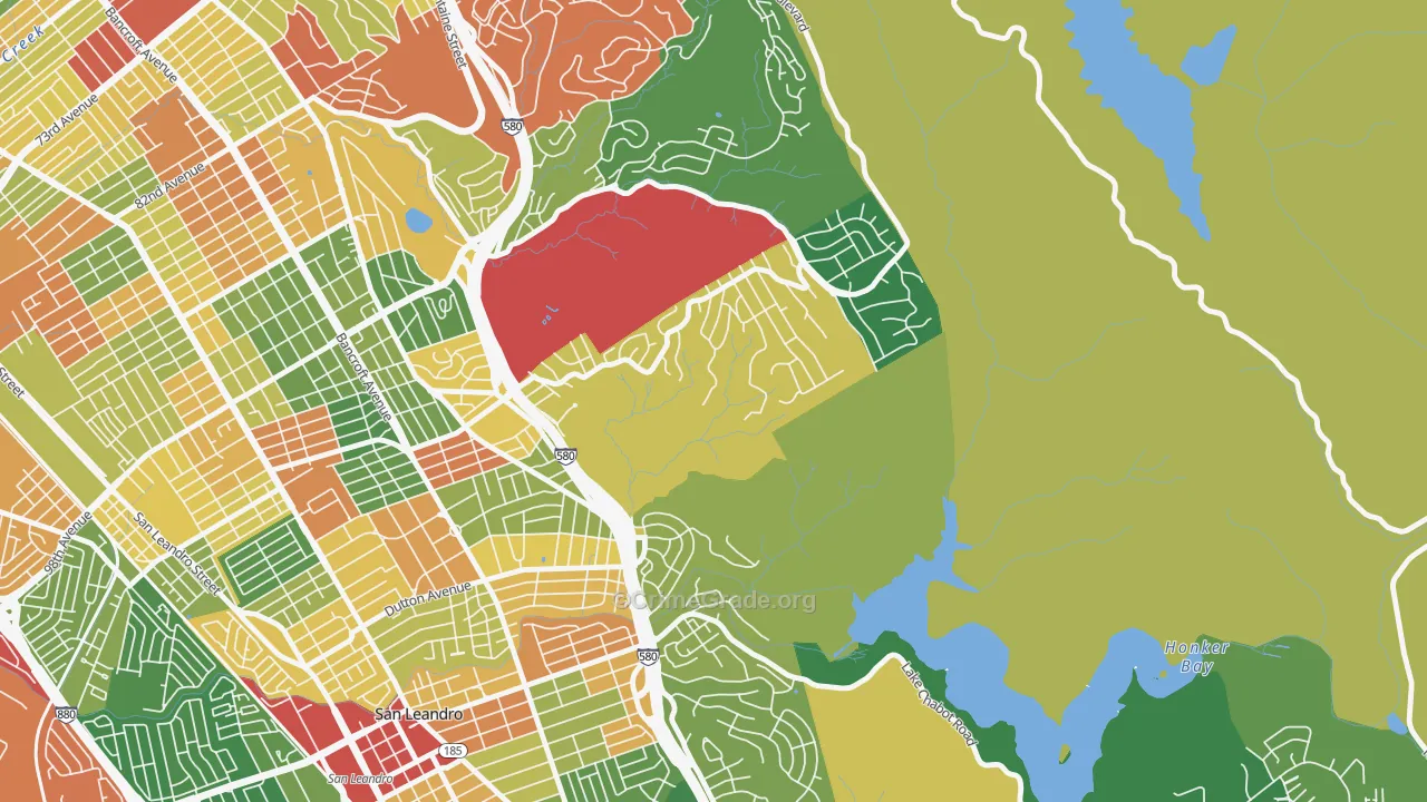 Chabot Park, Oakland, CA Map of Theft Rates