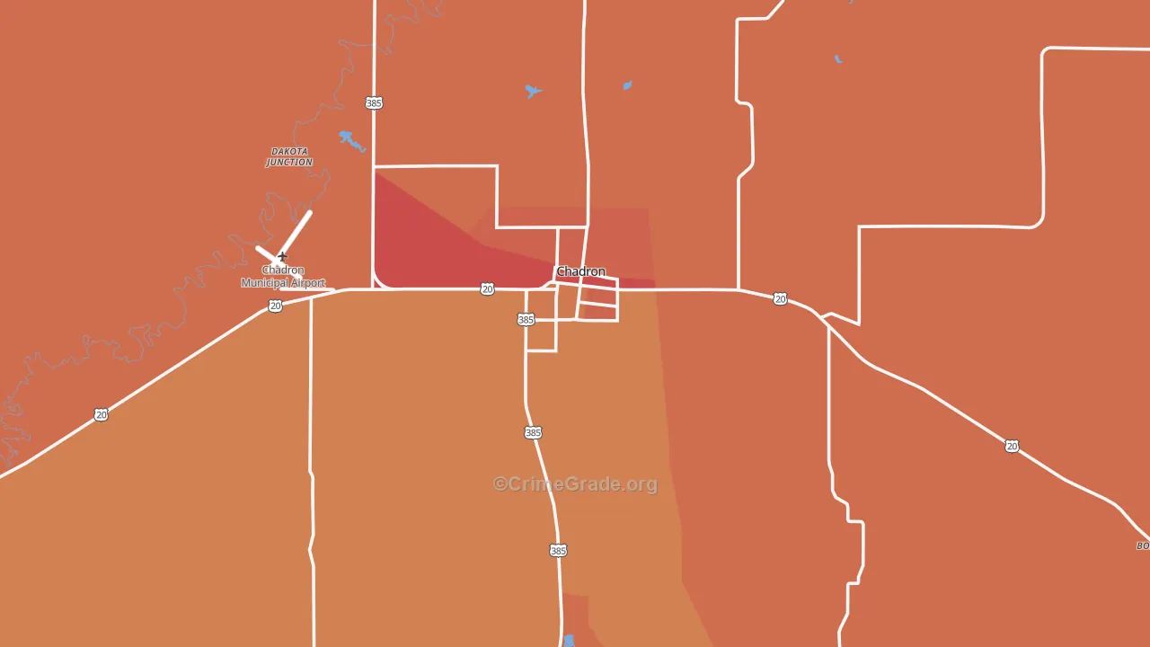 Chadron, NE Map of Theft Rates