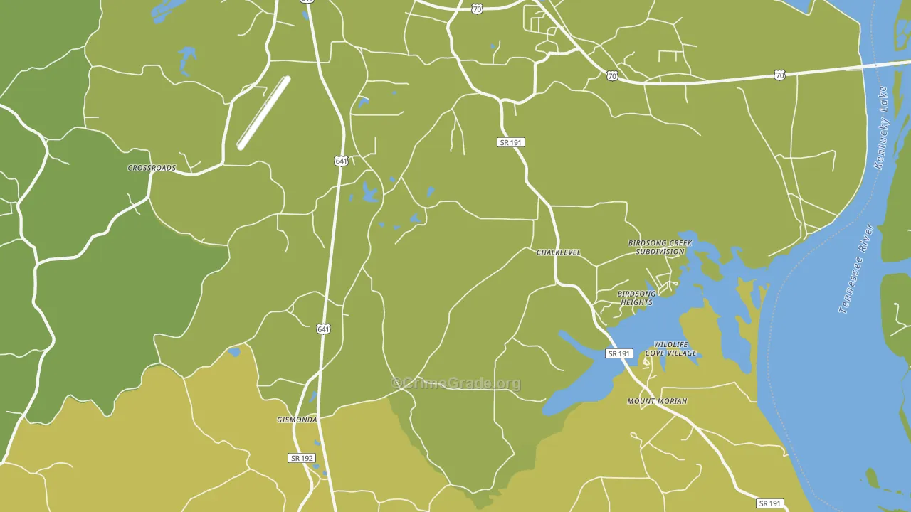 Chalklevel, TN Map of Theft Rates