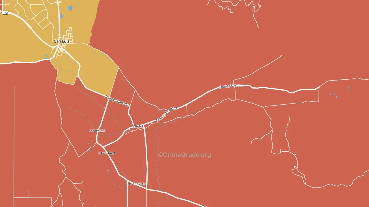 Chama, CO Map of Theft Rates