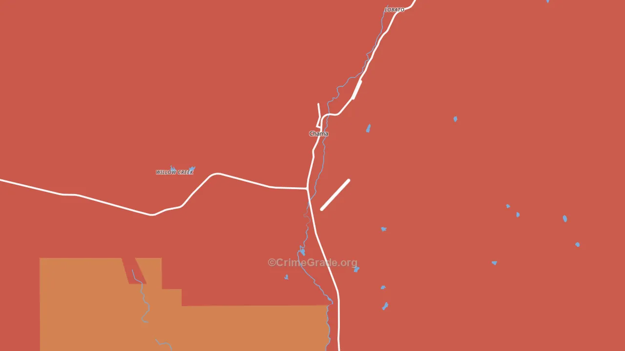 Chama, NM Map of Theft Rates
