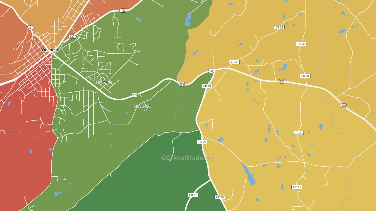 Champion, AL Map of Theft Rates