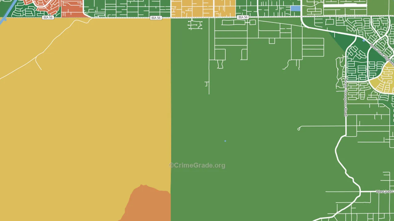 Chandler Heights, AZ Map of Theft Rates