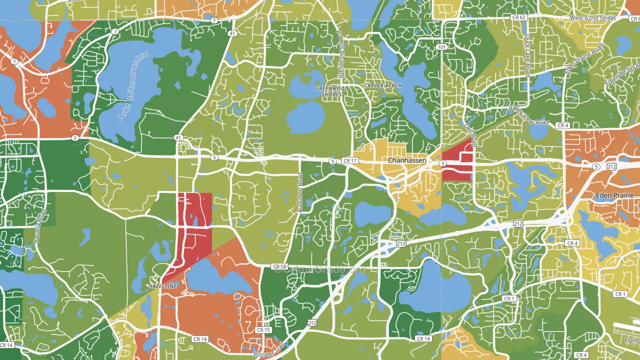 Chanhassen, MN Map of Theft Rates