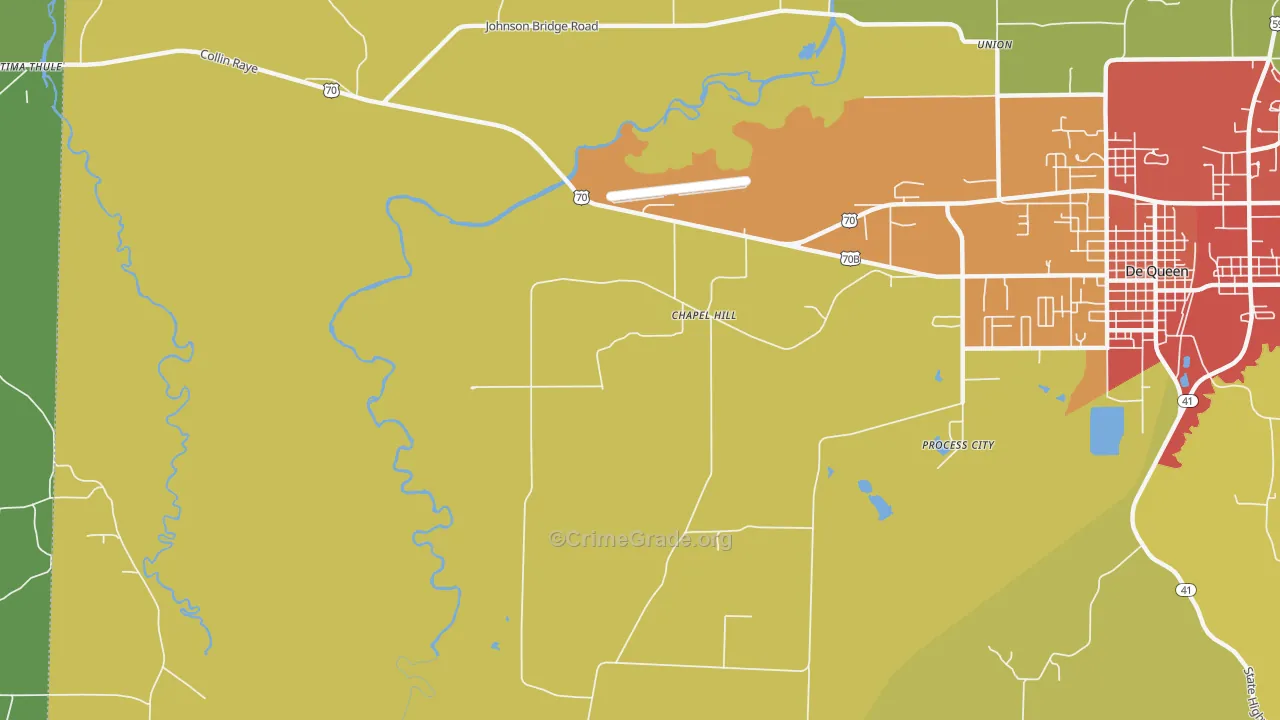 Chapel Hill, AR Map of Theft Rates