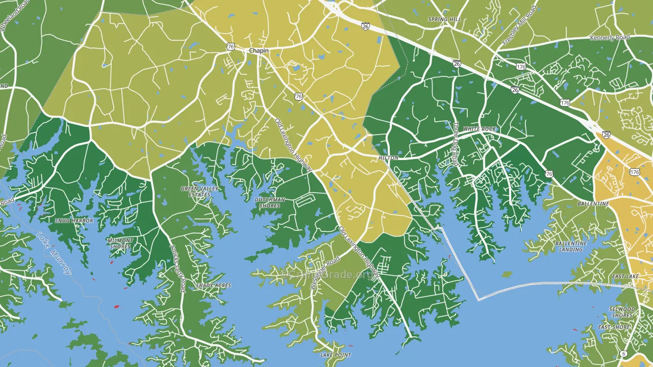 Chapin, SC Map of Theft Rates