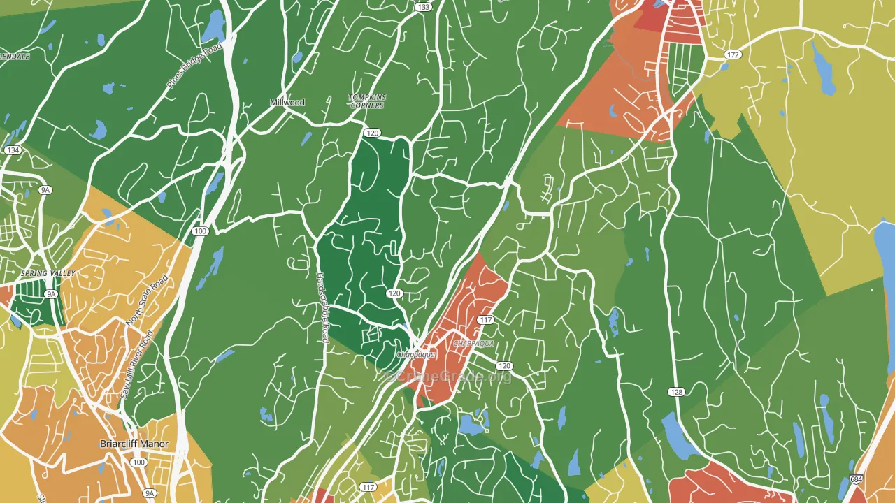 Chappaqua, NY Map of Theft Rates