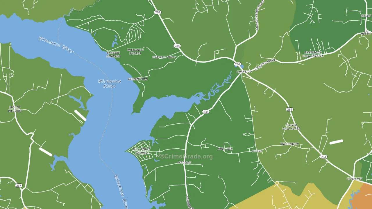 Chaptico, MD Map of Theft Rates