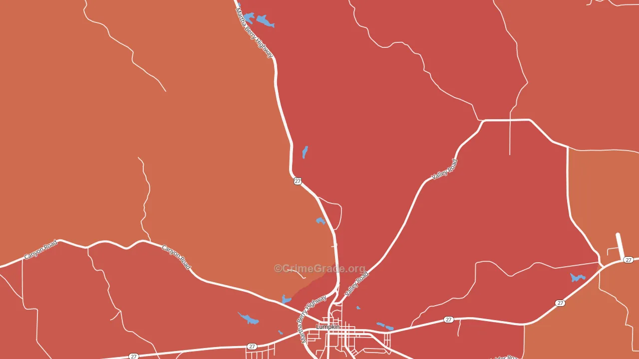 Charles, GA Map of Theft Rates
