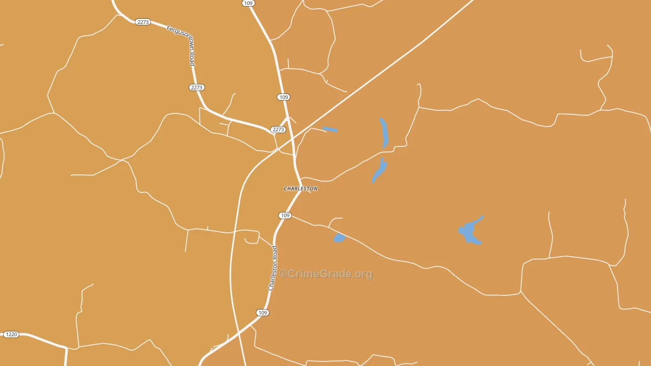 Charleston, KY Map of Theft Rates