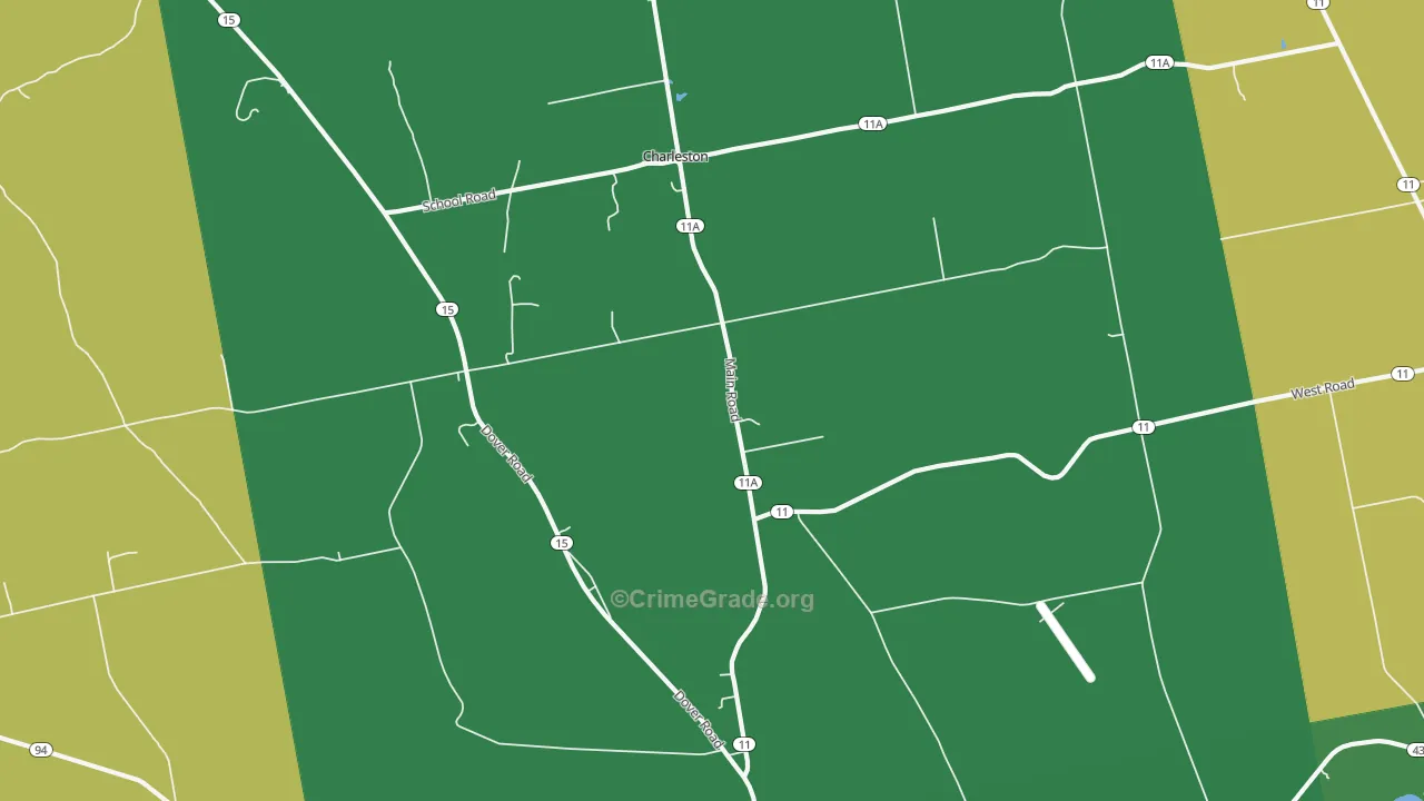 Charleston, ME Map of Theft Rates