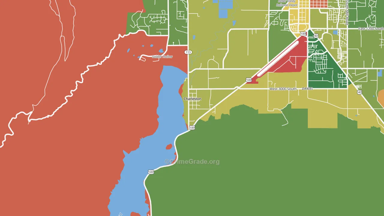 Charleston, UT Map of Theft Rates