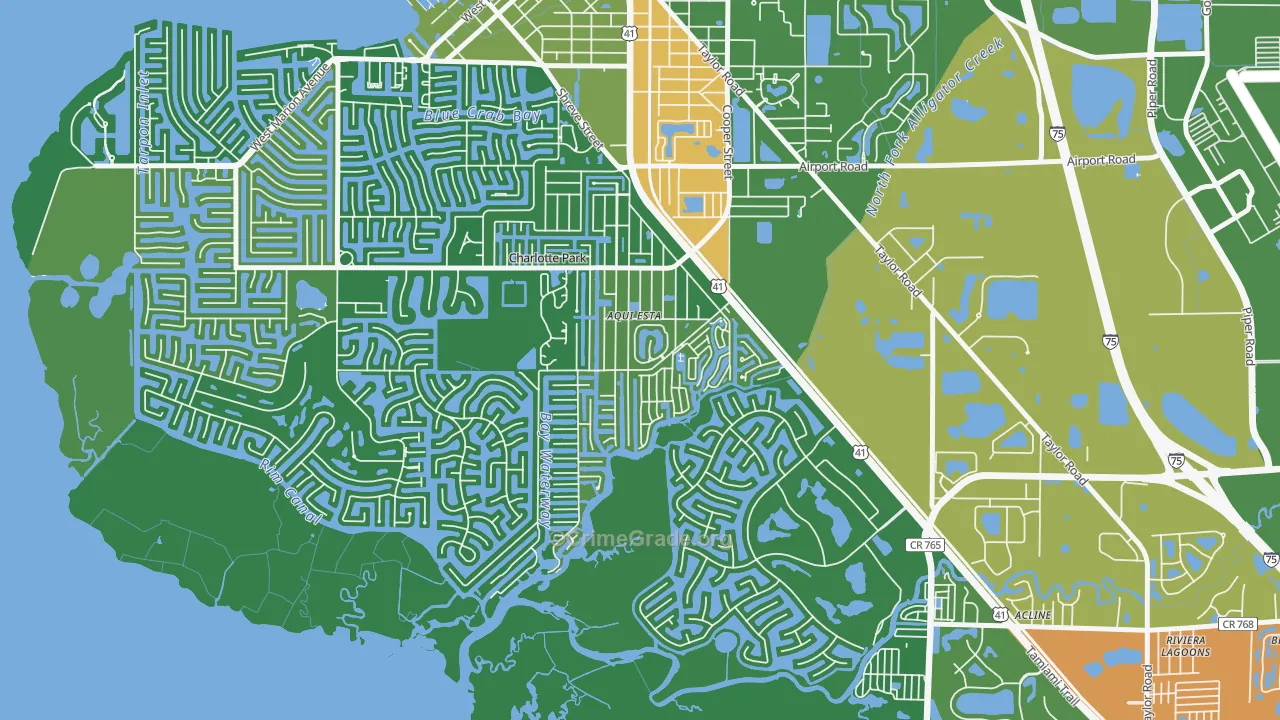 Charlotte Park, FL Map of Theft Rates